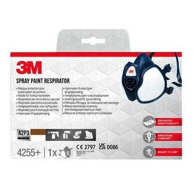 3m spray paint respirator 4255 k&auml;ytt&ouml;ohjeet