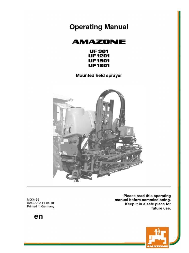 amazone uf 901 k&auml;ytt&ouml;ohje