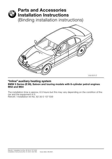 bmw e39 webasto k&auml;ytt&ouml;ohje