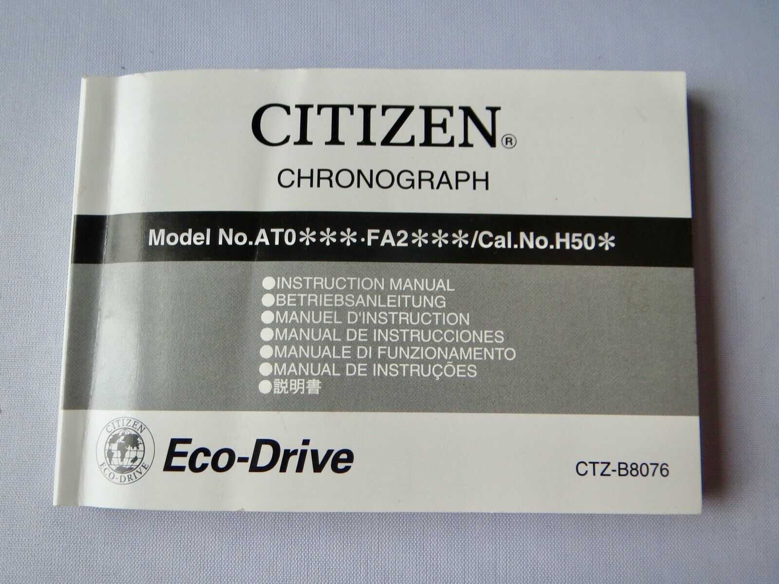 citizen chronograph k&auml;ytt&ouml;ohje reset