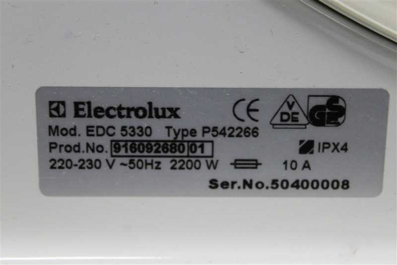 electrolux edc 5330 k&auml;ytt&ouml;ohje
