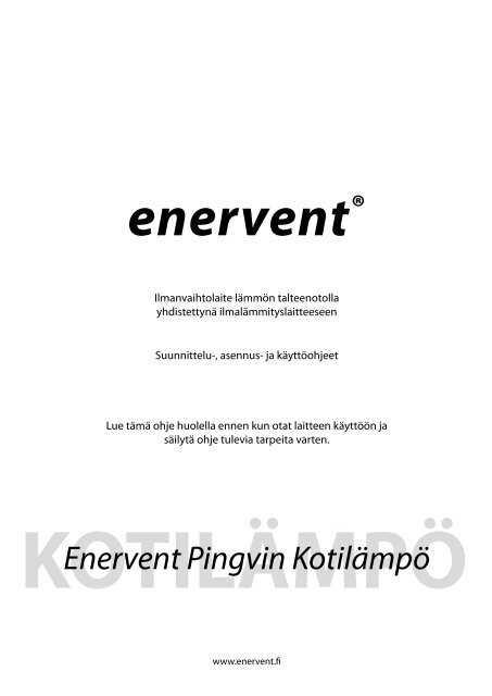 enervent pingvin mde k&auml;ytt&ouml;ohje