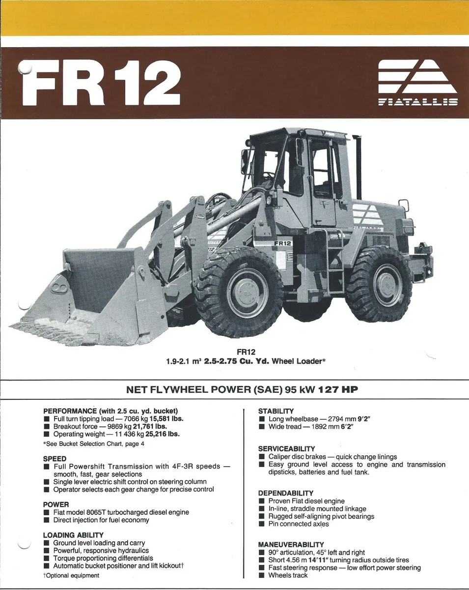 fiat allis fr 12 b käyttöohje fiat allis fr 12 b käyttöohje