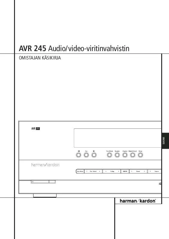 harman kardon avr 245 k&auml;ytt&ouml;ohje