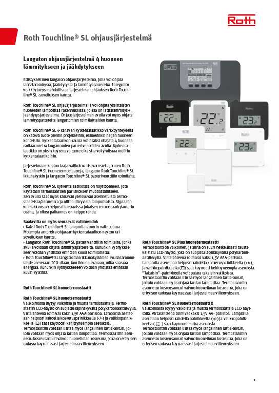 huonetermostaatti roth 230v käyttöohje huonetermostaatti roth 230v käyttöohje