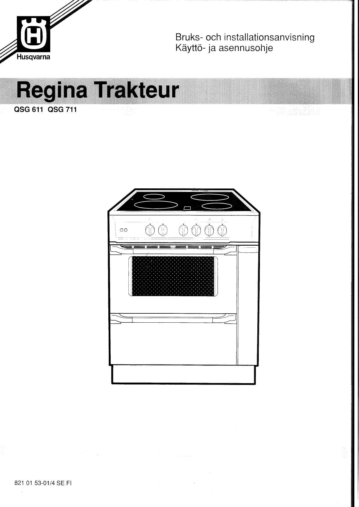 husqvarna regina trakteur k&auml;ytt&ouml;ohje