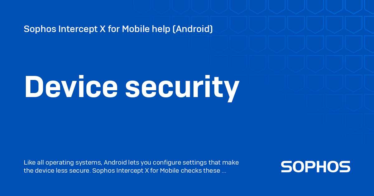 kansikuva sophos mobile security k&auml;ytt&ouml;ohjeet
