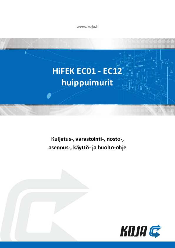 koja hifek ec 12 1 1 1 k&auml;ytt&ouml;ohje