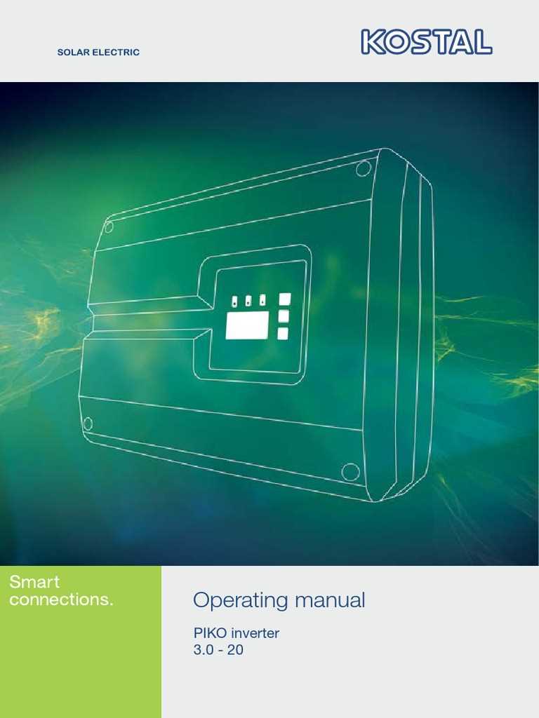 k&auml;ytt&ouml;ohje kostal piko 3.0 inverter