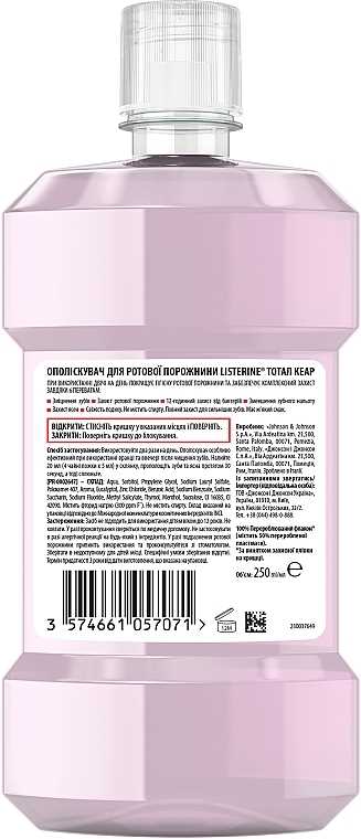 listerine total care k&auml;ytt&ouml;ohje