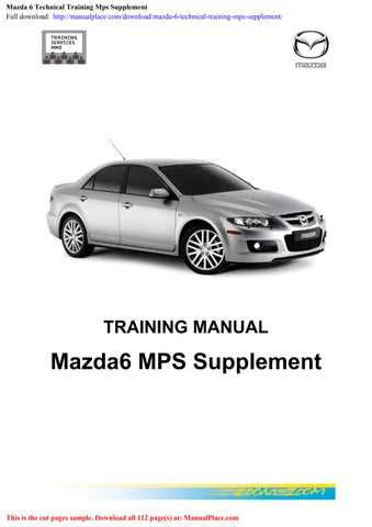 mazda mps 3 2006 k&auml;ytt&ouml;ohje