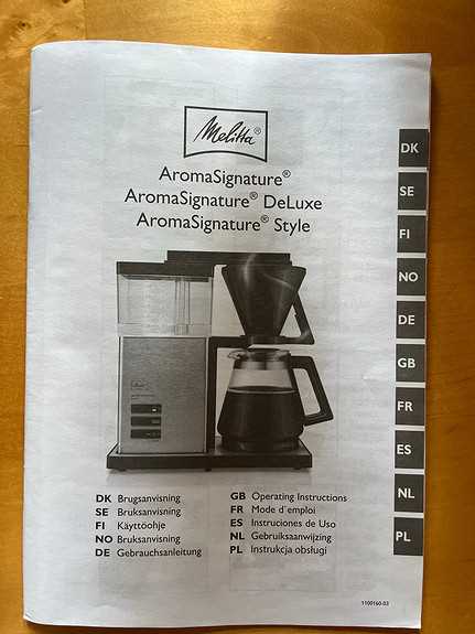 melitta aroma signature k&auml;ytt&ouml;ohje
