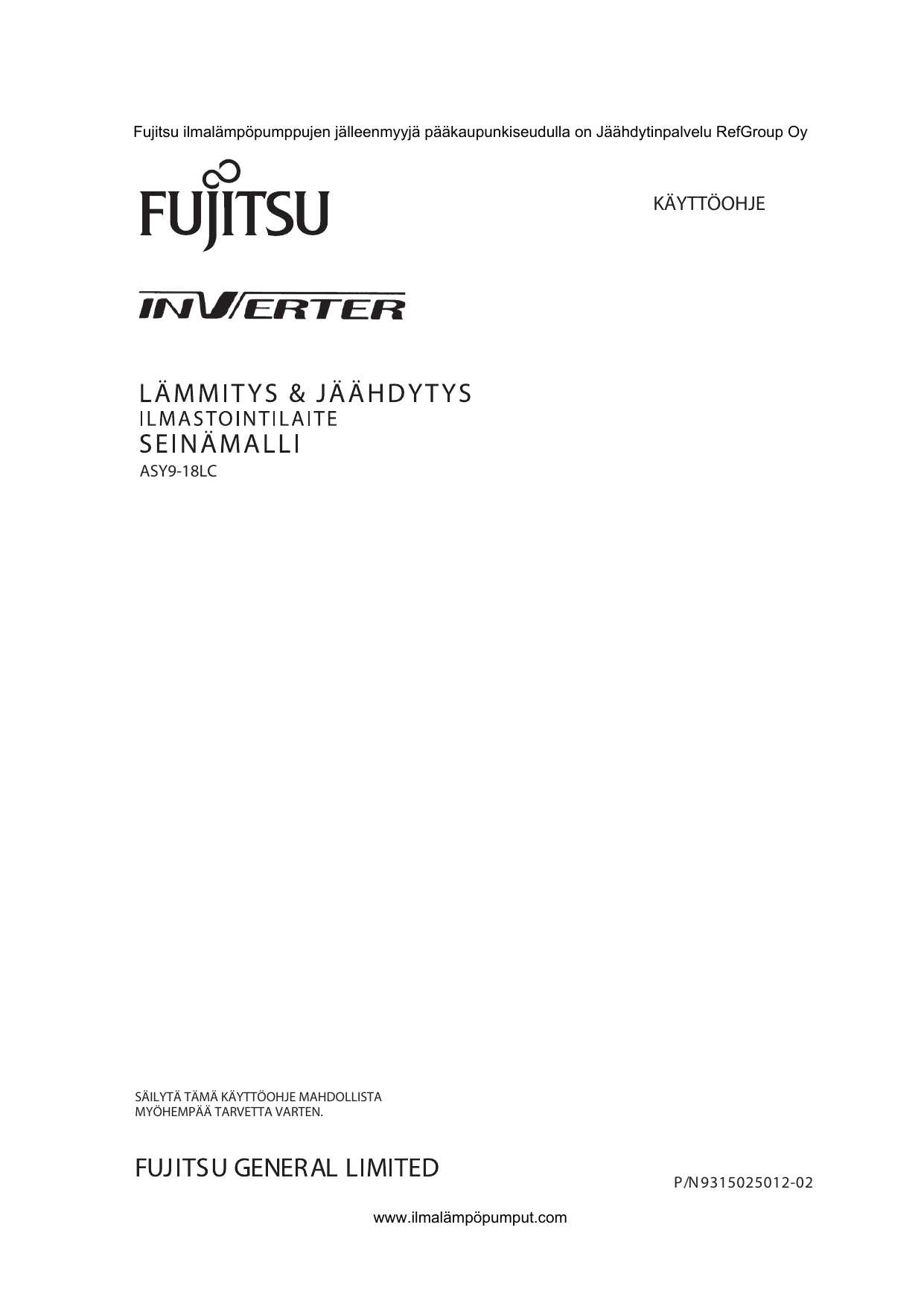mitsubishi ilmal&auml;mp&ouml;pumppu k&auml;ytt&ouml;ohjeet symbolit