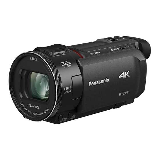 panasonic hc vxf1 k&auml;ytt&ouml;ohje