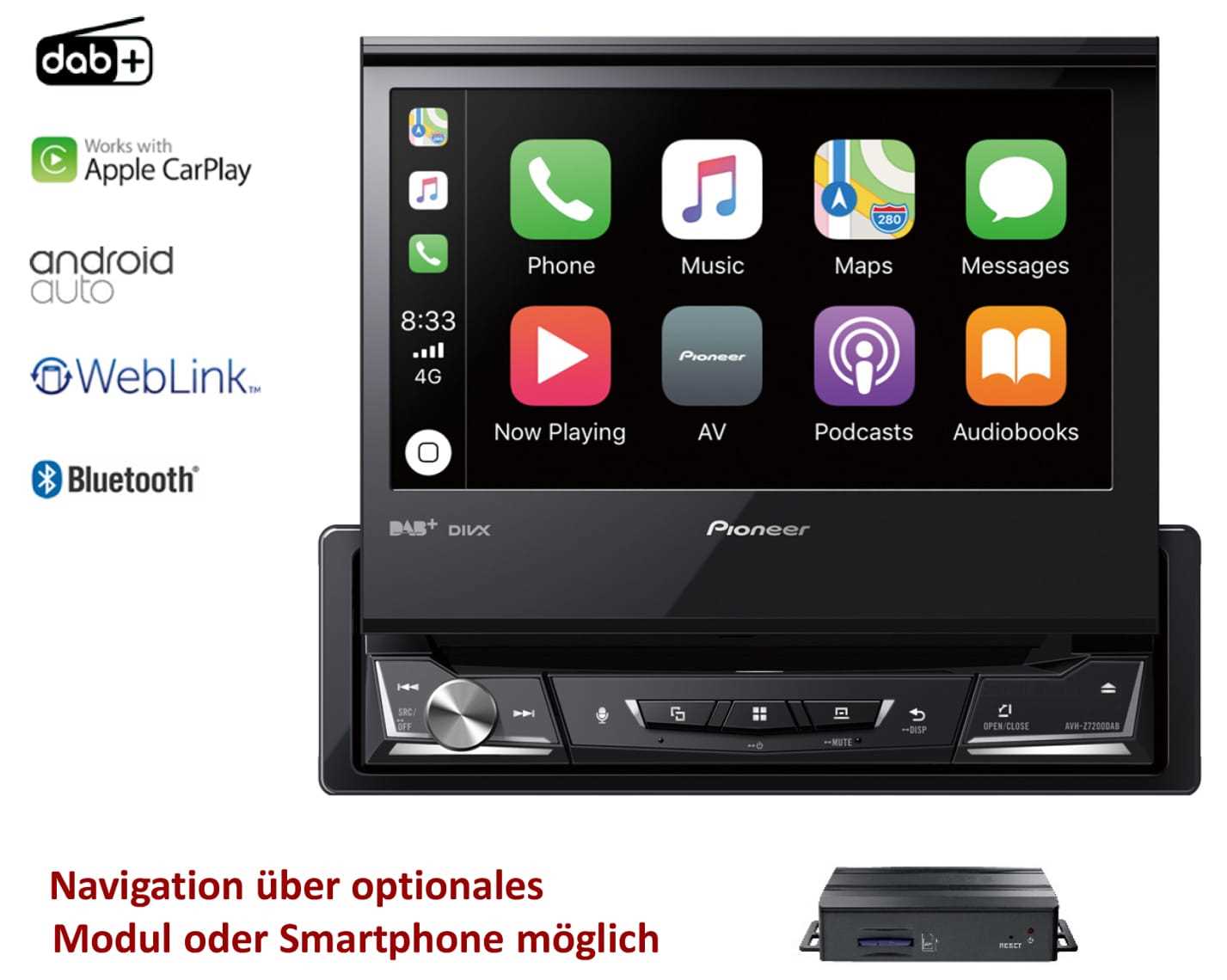 pioneer autohifi k&auml;ytt&ouml;ohje avh 280 bt suomeks