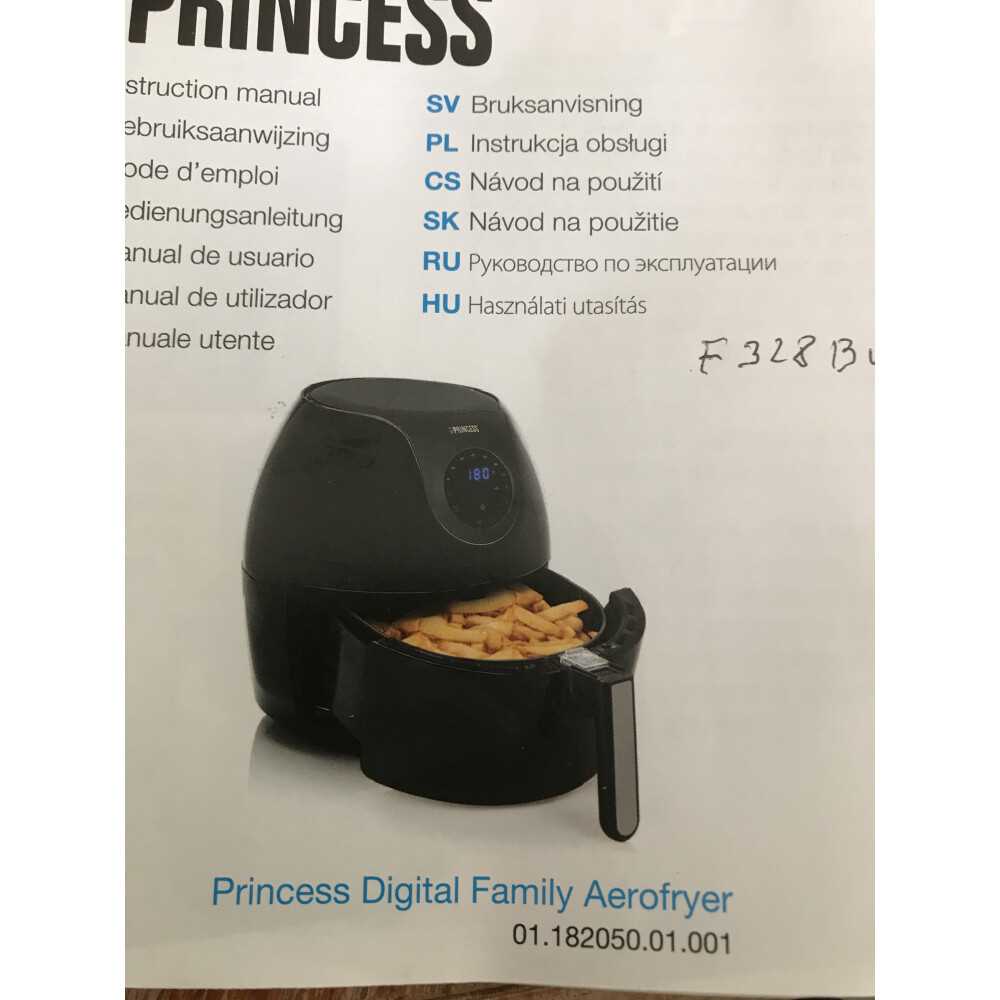princess digital aerofryer xl k&auml;ytt&ouml;ohje