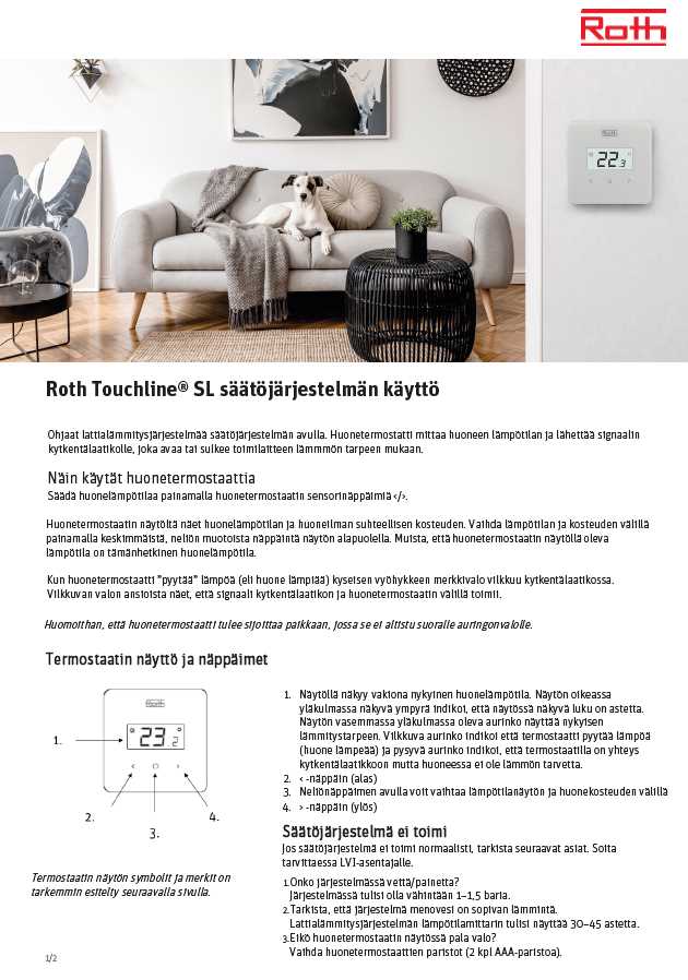roth basicline termostaatti langaton k&auml;ytt&ouml;ohje