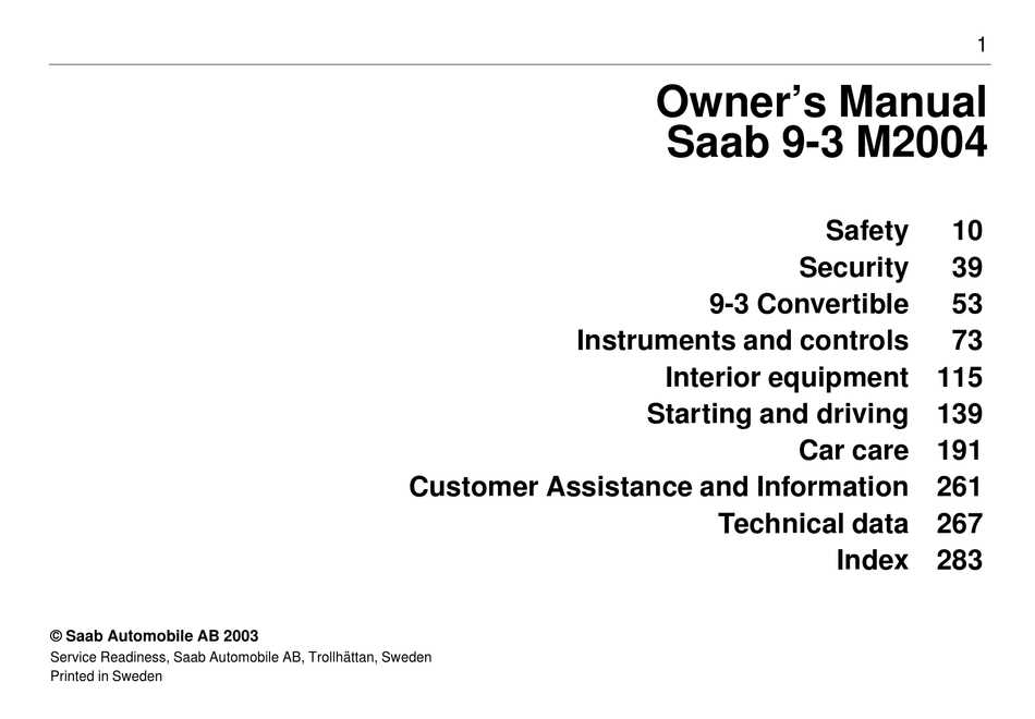 saab9 3 2004 k&auml;ytt&ouml;ohje