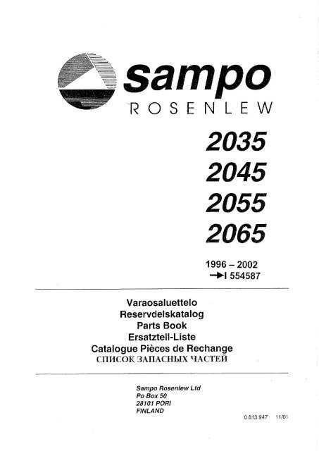 sampo rosenlew 2000 k&auml;ytt&ouml;ohje