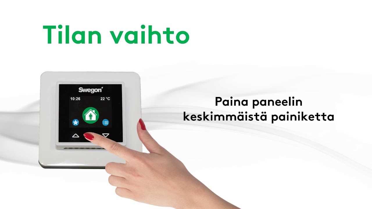 swegon smart ohjauspaneeli k&auml;ytt&ouml;ohje