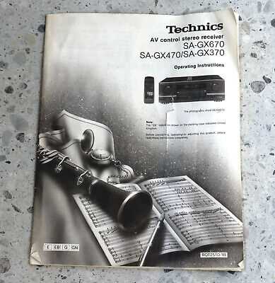 technics sa gx670 k&auml;ytt&ouml;ohje