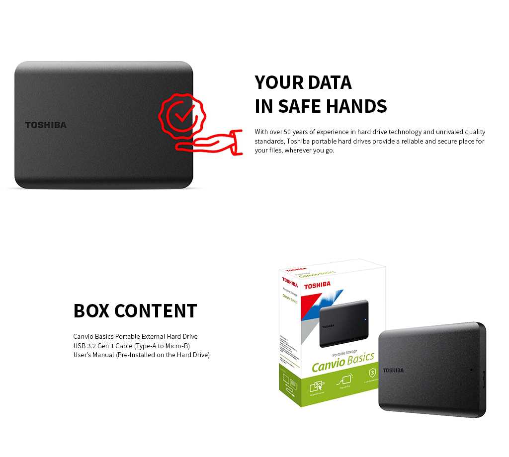 toshiba canvio basics 1tb k&auml;ytt&ouml;ohje