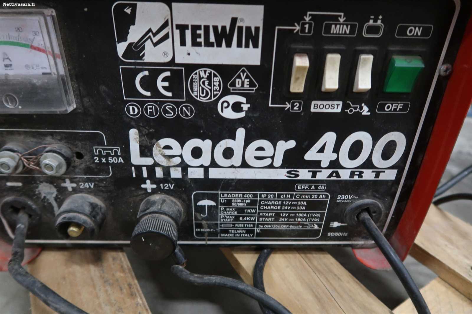 telwin leader 400 akkulaturi startterilla k&auml;ytt&ouml;ohje