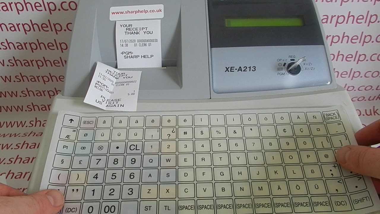 apua kassakone k&auml;ytt&ouml;ohje resetointi sharp xe a203 keskustelu