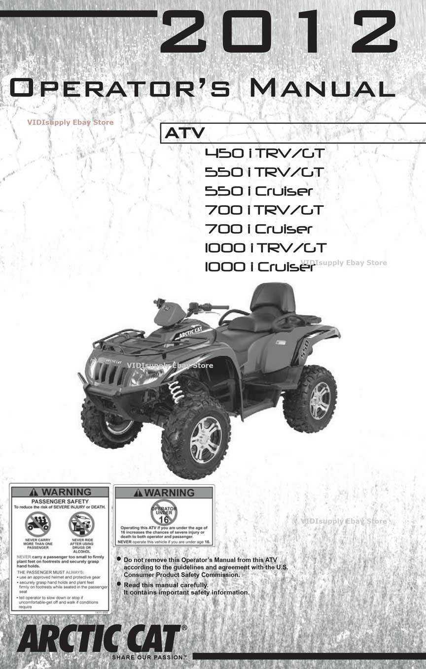 arctic cat 450 t3b k&auml;ytt&ouml;ohje