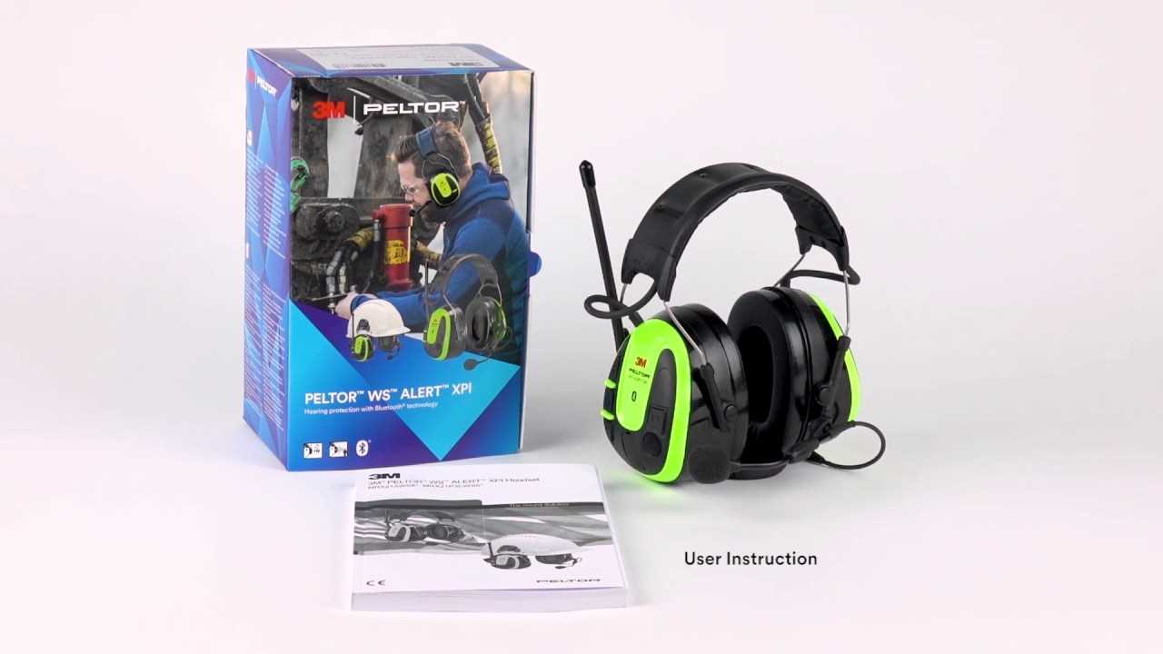 kuulosuojain peltor ws alert xp headset k&auml;ytt&ouml;ohje