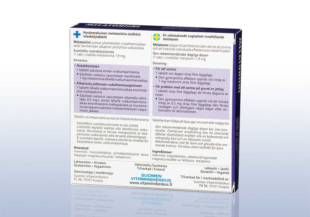 melatoniini 3 mg k&auml;ytt&ouml;ohje