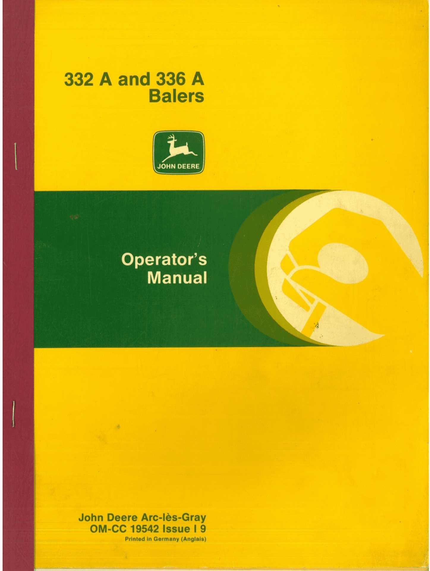 john deere 332a k&auml;ytt&ouml;ohje