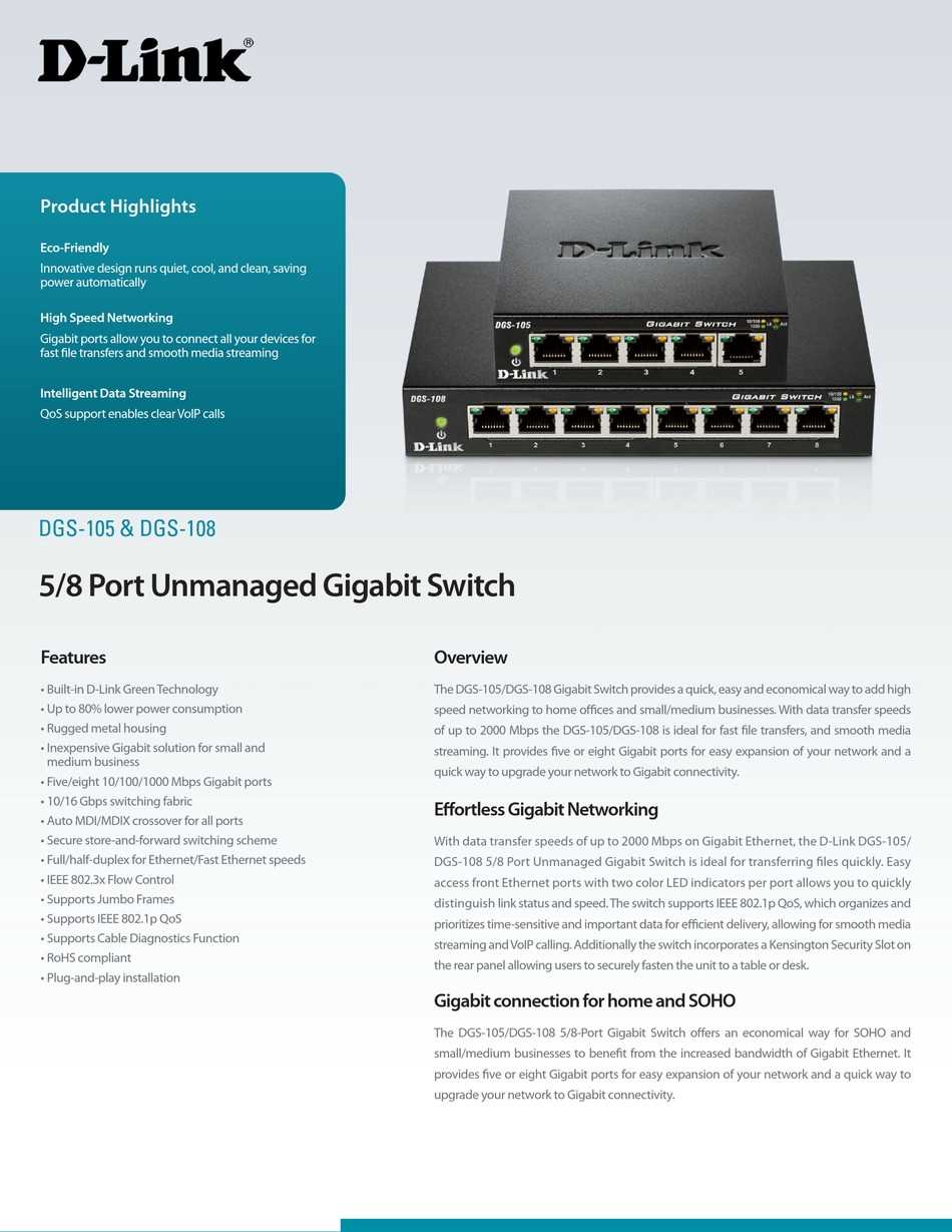 d link dgs 108 k&auml;ytt&ouml;ohje