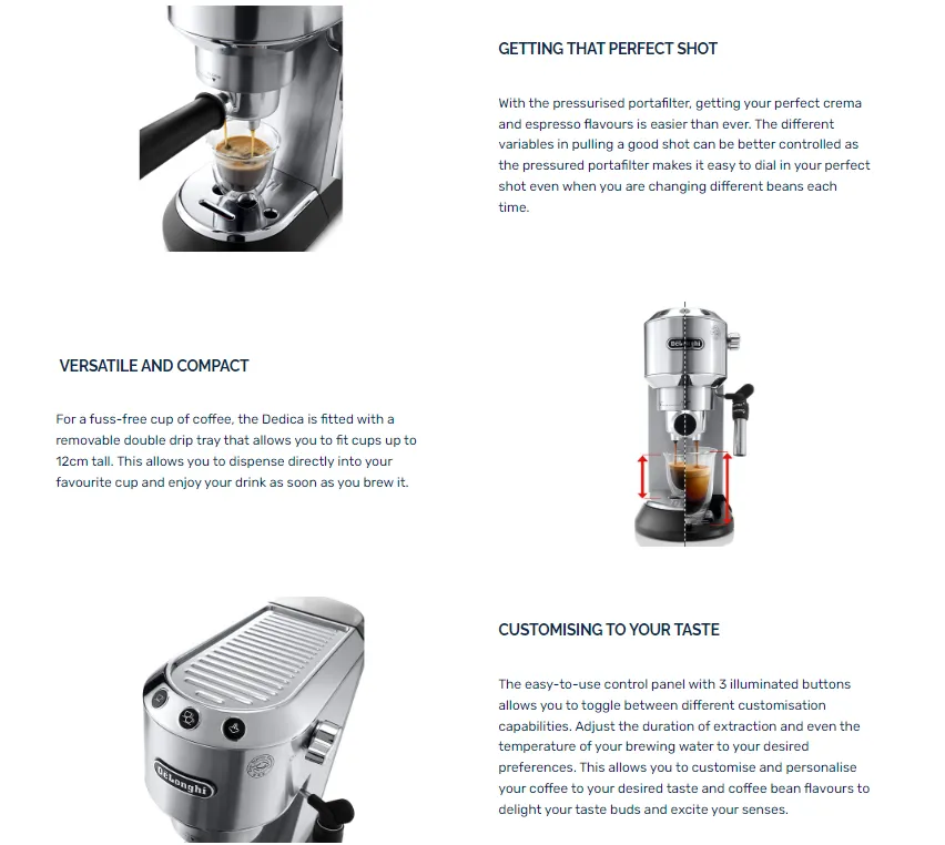 delonghi dedica ec685 käyttöohje delonghi dedica ec685 käyttöohje