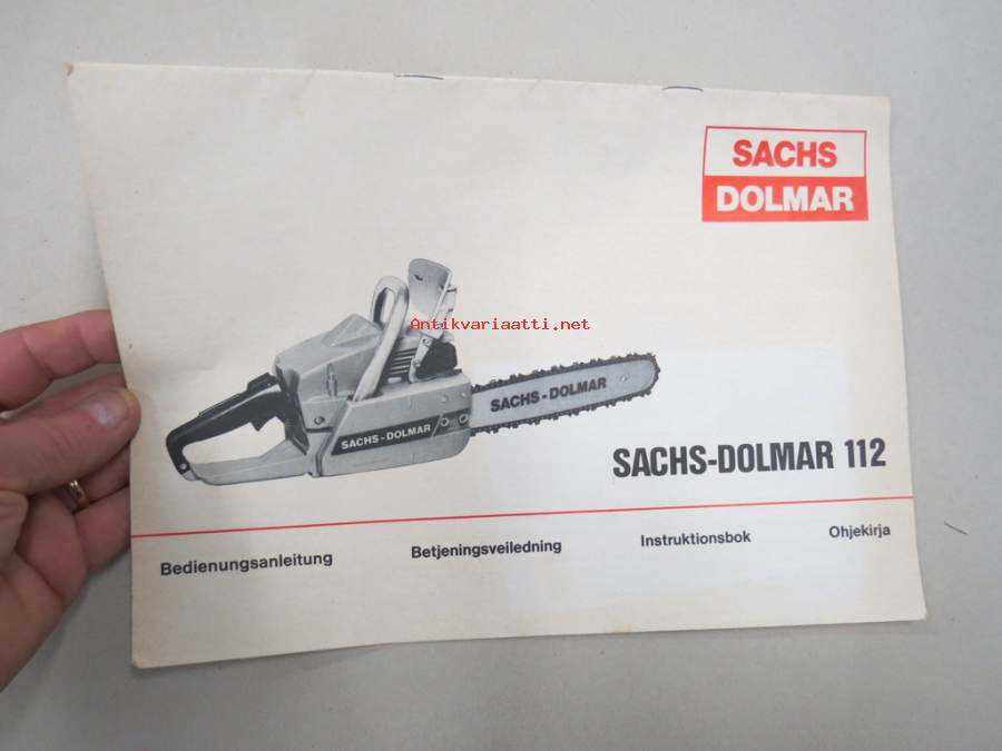 sachs dolmar 100 k&auml;ytt&ouml;ohje