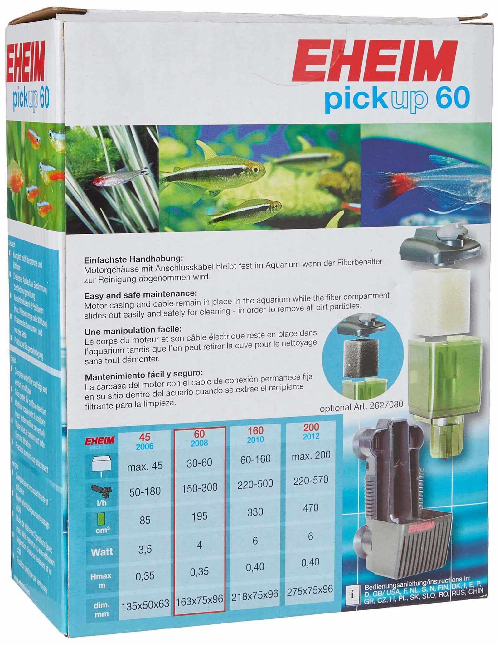 eheim pickup 160 k&auml;ytt&ouml;ohje