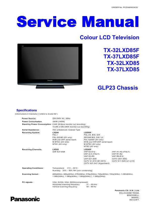 panasonic tx 32 lx 60 k&auml;ytt&ouml;ohje