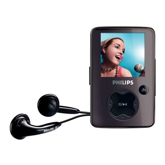 philips mp3 player k&auml;ytt&ouml;ohje