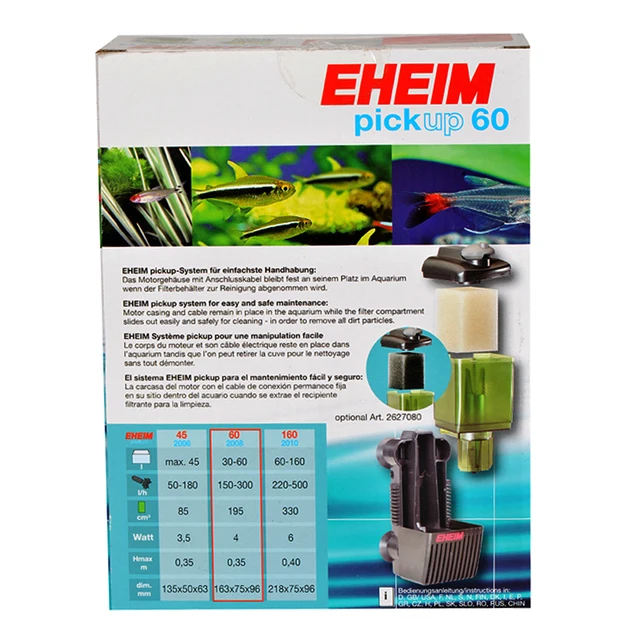 eheim pickup 160 k&auml;ytt&ouml;ohje