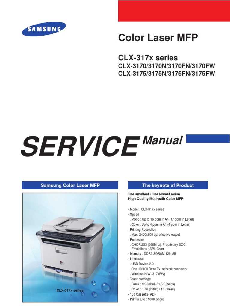 samsung clx 3175 k&auml;ytt&ouml;ohje