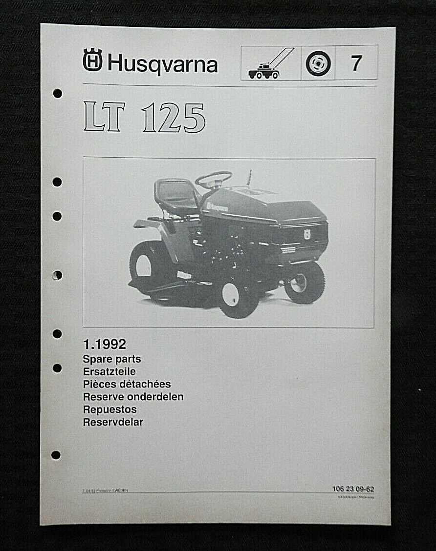 husqvarna lt 125 k&auml;ytt&ouml;ohje