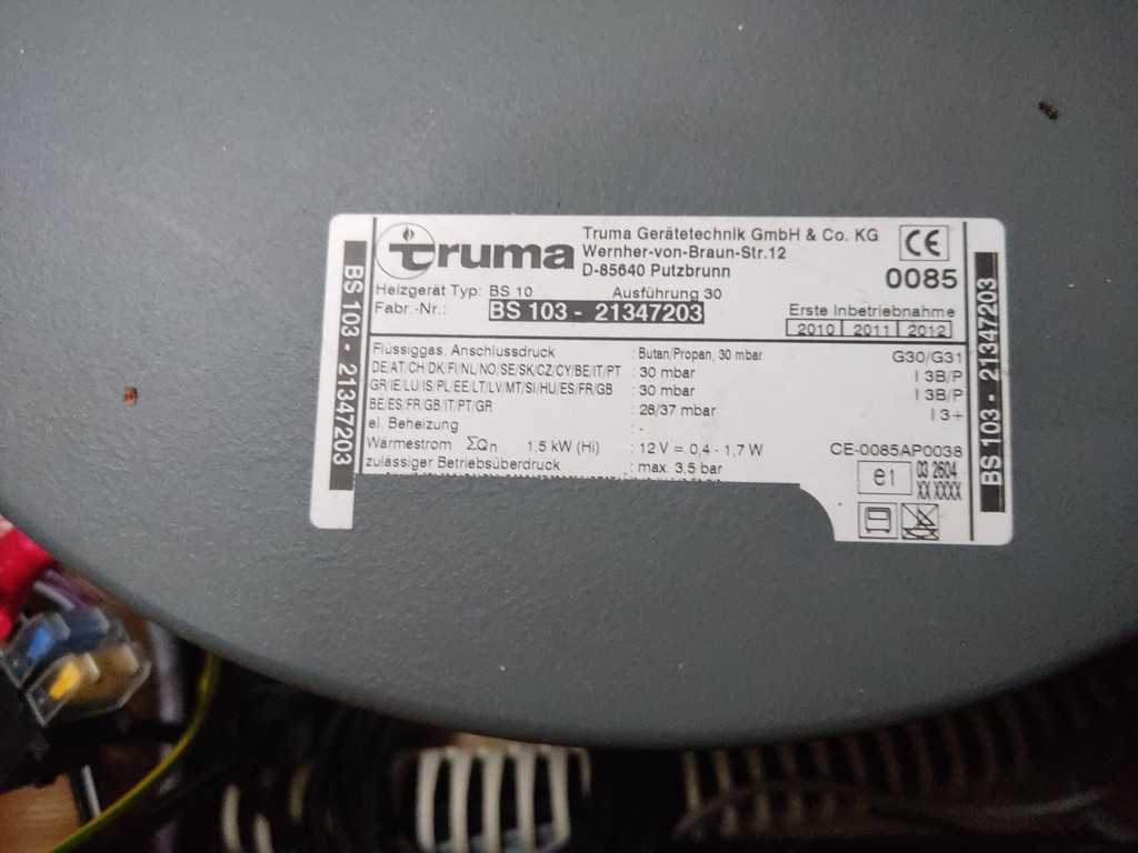 truma boiler bs 103 k&auml;ytt&ouml;ohje