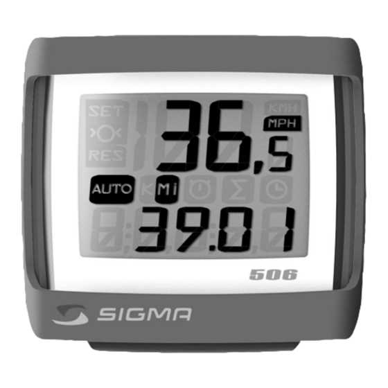 sigma 506 mittari k&auml;ytt&ouml;ohje