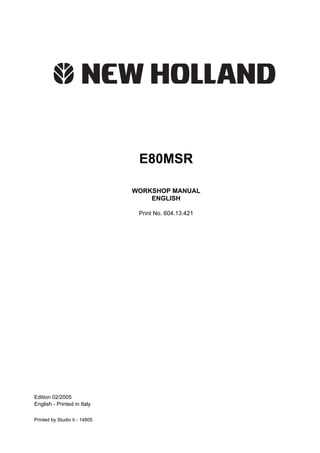 new holland e 80 msr k&auml;ytt&ouml;ohje
