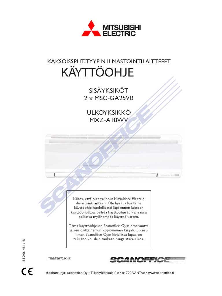 mitsubishi electric g inverter k&auml;ytt&ouml;ohje