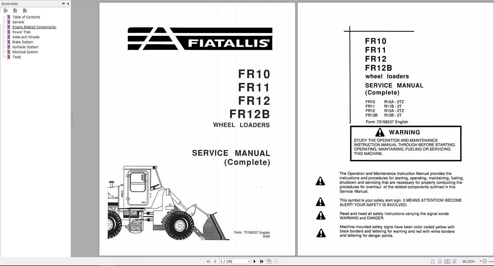 fiat allis fr 12 b käyttöohje fiat allis fr 12 b käyttöohje
