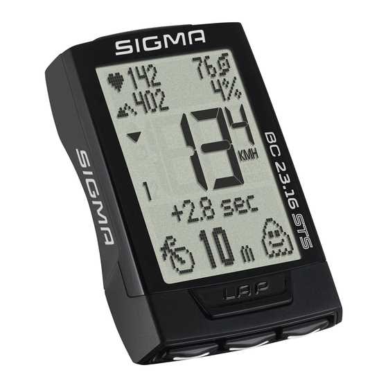sigma sport bc 23.16 sts k&auml;ytt&ouml;ohjeet