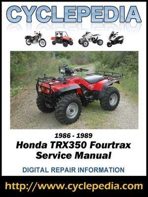 honda trx 350 k&auml;ytt&ouml;ohje