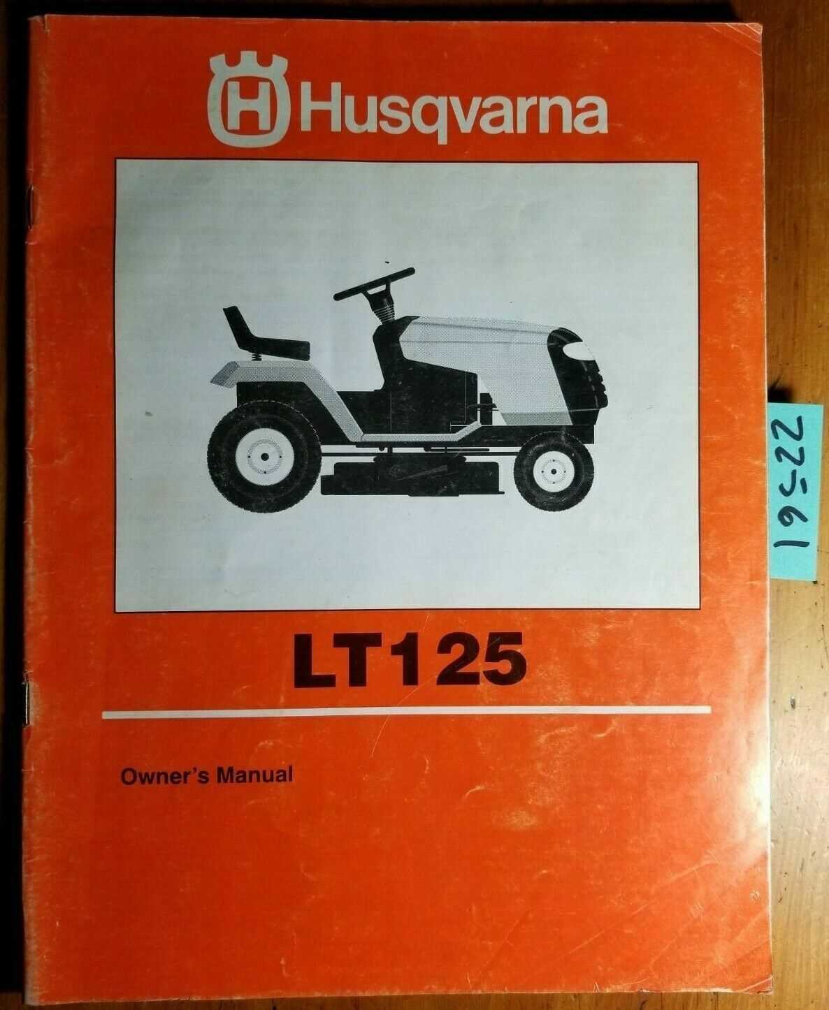 husqvarna lt 125 k&auml;ytt&ouml;ohje