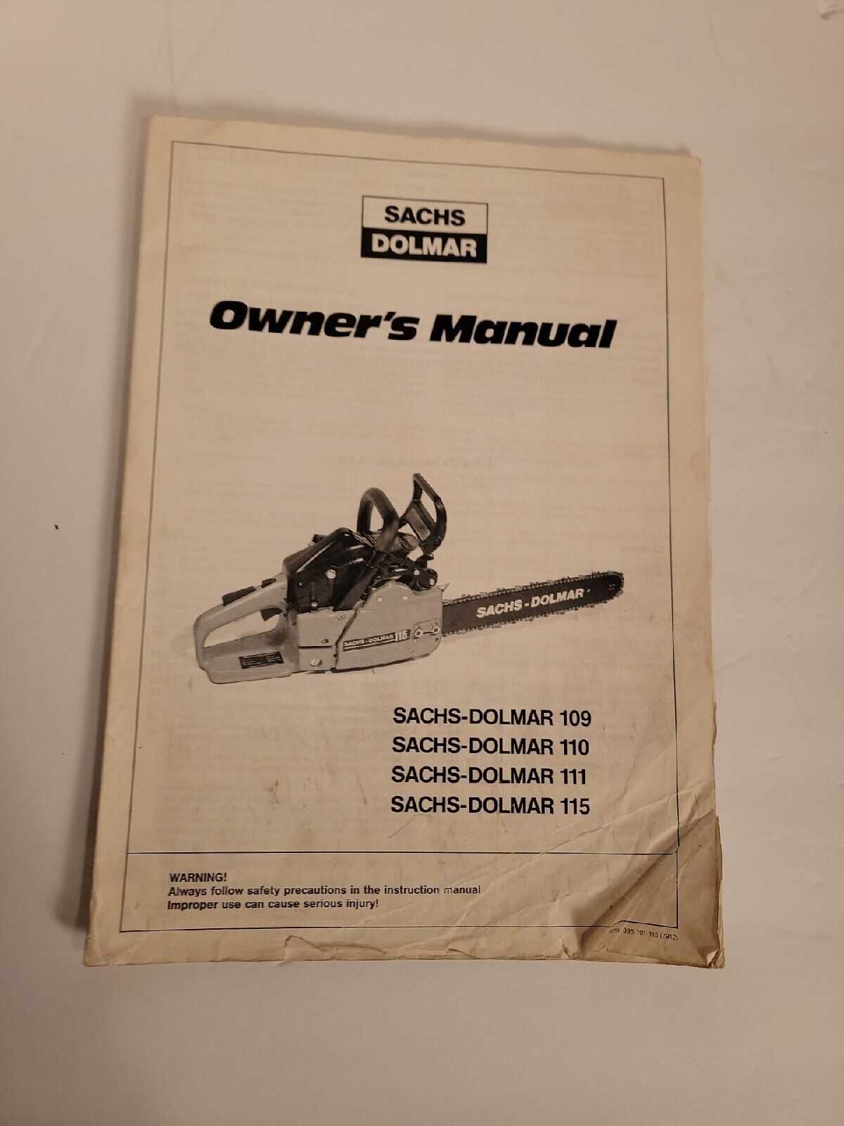 sachs dolmar 100 k&auml;ytt&ouml;ohje